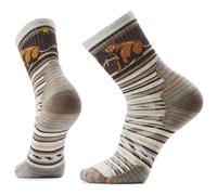 Smartwool - Hike Targeted Cushion Bear Stripe Mid Crew Socks - Walking socks size 8-10,5, grey