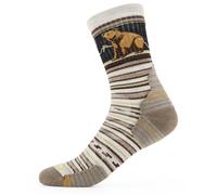 Smartwool - Hike Targeted Cushion Bear Stripe Mid Crew Socks - Walking socks size 8-10,5, sand