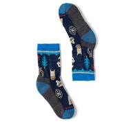 Smartwool - Kid's Hike Light Cushion Critter Cache Crew Socks - Walking socks size 1-4,5, blue