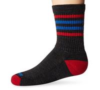 SmartWool Kids' Striped Hike Light Crew Socks (Charcoal) Small
