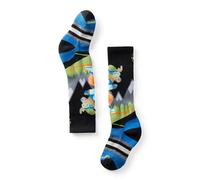 Smartwool Kids' Wintersport Full Cushion Mountain Moose Pattern OTC Socks, BLACK, Large