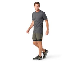 Smartwool Mens Merino Short Sleeve Tee, Iron Heather, M EU