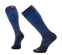 Smartwool Men's Snowboard Full Cushion Iguchi Pattern Over The Calf Socks, Deep Navy, Large