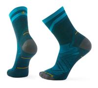 Smartwool - Performance Run Zero Cushion Mid Crew Pattern - Running socks size 8-10,5, blue