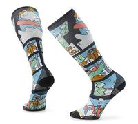 Smartwool Ski Winter Adventure Print Targeted Cushion Merino Wool Over The Calf Socks For Men and Women, Multi Color, Medium