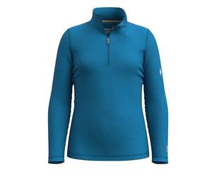 Smartwool Unisex Kid's Standard Classic Thermal Merino Base Layer 1/4 Zip, Nival Blue Heather
