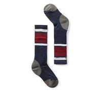 Smartwool Unisex Kids Wintersport Full Cushion Stripe OTC Socks, DEEP NAVY, XS EU