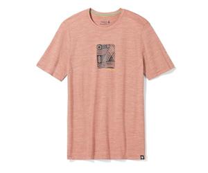 Smartwool Unisex Mountain Breeze Graphic Short Sleeve Tee Slim Fit, Copper Heather, S EU
