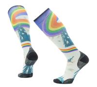 Smartwool Unisex Ski Zero Cushion Rainbow Trails Print OT Socks, Laguna Blue, L