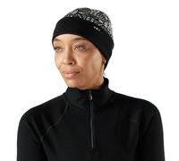 SmartWool Unisex Thermal Merino Reversible Cuffed Beanie, Black Deco Floral, One Size