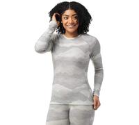 Smartwool Womens Base Layer Pattern Crew: Light Gray Mountain Scape: X