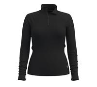Smartwool Women's Classic Thermal Merino Base Layer 1/4 Zip, Black, Medium