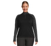 Smartwool Women's Plus Size Classic Thermal Merino Base Layer 1/4 Zip, Black Digi Snow