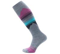 Smartwool Womens Ski Targeted Cushion Pattern Over the Calf Socks, Pewter Blue, L