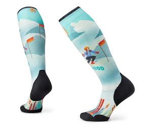 Smartwool Women's Ski Targeted Cushion Snow Bunny Print OTC Socks, CAPRI, Large
