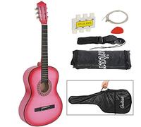 Smartxchoices 38" 6-String Folk Acoustic Guitar for Beginners Music Lovers Kids (Pink)