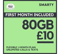 SMARTY 80GB Pre-loaded Pay As You Go SIM