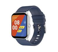 SMARTY2.0 - SW034B Smartwatch - Blue Color - Voice Assistant, Bluetooth Calls, Sport Mode, IP68 Water Resistance - Silicone Strap - Size 44.2 x 37.3 x 10.7 mm, blue, Standard, Modern