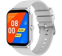 SMARTY2.0 - SW034C Smartwatch - White - Voice Assistant, Bluetooth Calls, Sport Mode, IP68 Water Resistance - Silicone Strap - Dimensions 44.2 x 37.3 x 10.7 mm, White, Standard, Modern