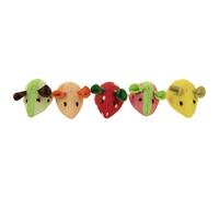 SmartyKat (5 Count Skitter Slices Plush Catnip Cat Toys - Multi Color, 5 Count (32154)