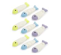 SmartyKat (9 Count Fish Flop Crinkle Catnip Cat Toys - Multi Color, 9 Count