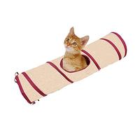 SmartyKat Crackle Chute Cat Toy Collapsible Tunnel,Red,9.5Wx35L