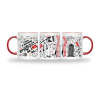 SMARTYPANTS 1988 Thriller Movie Christmas Tea Coffee Mug - Nakatomi Plaza Retro Action Film Festive Xmas Present Gift (Black Handle)