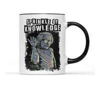 SmartyPants Albert Einstein Sprinkle of Knowledge Mug Cup Coffee Tea Funny Novelty Math Salt Man Present Gift Heavy Duty Ceramic Handle Coated Dishwasher Microwave Safe (Black Handle Prime)