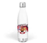 Smartypants Animatronic Horror Gaming Water Bottle 500ml Insulated Stainless Steel Flask Freddy Bonnie Chica Fan Gift for Gamers School Travel Reusable Leakproof Drinks Bottle White Silver