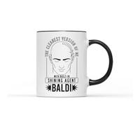 SMARTYPANTS Baldi Shining Agent Mug - Funny Novelty Supermarket Bald Mens Hilarious Cup Coffee Tea Dads (Black Handle)