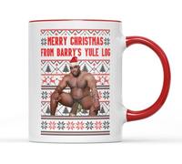 SMARTYPANTS Barry Big Wood Yule Log Christmas Mug Tea Coffee Cup - Novelty Funny Rude Crude Explicit Fun Joke Merry Xmas Eve Festive Jolly Stocking Filler
