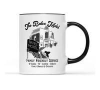 SMARTYPANTS Bates Motel Mug Tea Coffee Cup - Halloween Psychological Horror Thriller Scary Classic Cult American Film Movie Cinema Phoenix Mother Norman Gift Present (Black Handle Prime)