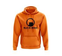 SmartyPants Black Mesa Research Facility Hoodie - Half Life Game Inspired Print Gift Present 80% Ringspun Cotton Polyester (Orange Crush, 2XL)