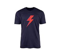 SMARTYPANTS Bowie Lightning Bolt T-Shirt | Classic Rock Music Icon Tribute Tee | Birthday Unisex 100% Cotton Black White Navy