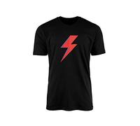 SMARTYPANTS Bowie Lightning Bolt T-Shirt | Classic Rock Music Icon Tribute Tee | Birthday Unisex 100% Cotton Black White Navy