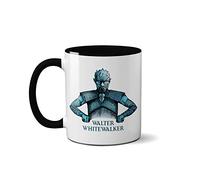 SMARTYPANTS - Breaking Walter Whitewalker Bad Mug - Ceramic Cup Thrones Night King TV Series Birthday Christmas Gift Present (Black Handle Prime)