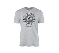 SmartyPants Camp Half Blood Cabin Six T-Shirt - TV Show Movie Cinematic Film Books Reading Myth Gods Olympians Poseidon Demigod Monster Mortal Gift Present Top Tee Grey