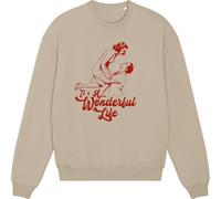 SmartyPants Christmas It's A Wonderful Life Jumper - Cute Xmasy Festive Romantic Couple Classic Movie Design Gift Present (Large, Natural)