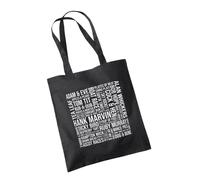 SmartyPants Cockney Sayings Tote Bag - Apples and Pears Bees Honey Hank Marvin Accent Dialect Slang London East End South Bow Bells Londoner Cotton Shopper Gifts Presents (Black)