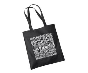 SmartyPants Cockney Sayings Tote Bag - Apples and Pears Bees Honey Hank Marvin Accent Dialect Slang London East End South Bow Bells Londoner Cotton Shopper Gifts Presents (Black)