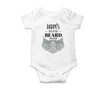 SMARTYPANTS Daddy's Little Beard Puller Babygrow - Funny Hilarious Baby Suit Grow Vest Clothes Bodysuit Onesie Newborn Months Shower Gifts Presents Idea Boy Girl Fathers Dad (6-12 Months, White)