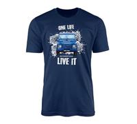 SMARTYPANTS Defender Farmers Blue Truck T-Shirt Top Tee - Rugged Off-Road 90 110 130 British Hybrid V8 4X4 Urban Rural Classic Automotive Evolution SUV Adventure Gift Present (Medium, Navy)