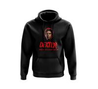 SmartyPants Dexter Fan Inspired Black Hoodie Pullover - Monsters Don't Get To Live Happily Ever After Adult Forensic Thriller Police Detective Crime Drama TV Gift Present (Large, Black)