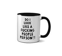 SMARTYPANTS Do I Look Like A F***ing People Person Mug - Funny Joke Social Cup Novelty Gift Idea Tea Coffee Novelty Heavy Duty Handle Dino Coated Dishwasher/Microwave Safe Sublimation