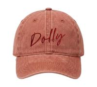 SMARTYPANTS Dolly Embroidered Washed Baseball Cap Western Country Music Festival Aesthetic Dad Hat Curved Brim Adjustable Strapback Outdoor Sun Protection Parton
