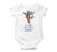 SmartyPants Fantastic Mr Fox BabyGrow- World Book Day Films Christmas Presents Novels 100% Combed Ringspun Cotton High Stitch Density Extreme Comfort T-Shirt Top Tee Twin (3-6 Months, White Prime)