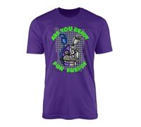 SMARTYPANTS Freddy Bonnie T-Shirt Top Tee - Animatronic Movie Game Spring Night Security Guard Monitor Cameras Bear Present (XL, Purple)