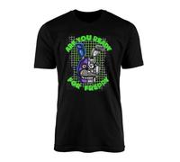 SMARTYPANTS Freddy Bonnie T-Shirt Top Tee - Animatronic Movie Game Spring Night Security Guard Monitor Cameras Bear Present (2XL, Black)