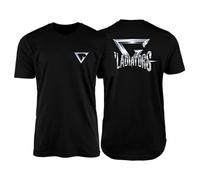 SMARTYPANTS Gladiator Front and Back Print T-Shirt Top Tee - Adults Kids 90's TV Show Wolf Cobra Jet Hunter Lightning Scorpio Vogue Battle Present Gift (12-14 Years, Black)