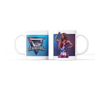 SMARTYPANTS Gladiators are You Ready? Tea Cup Coffee Mug - Athena Comet Diamond Dynamite Electro Fire Fury Sabre TV Show Gift Present (Fire)